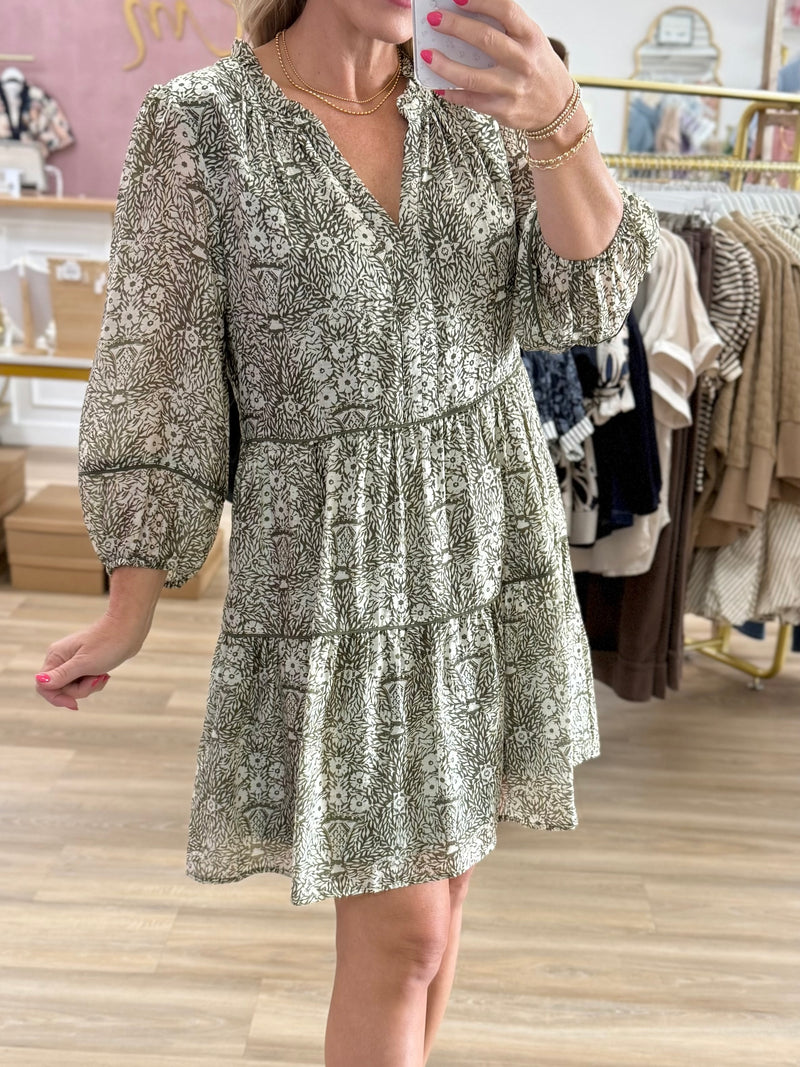 Sheer Sleeve Dress
