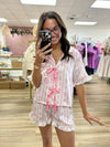 Satin Floral Pajama Set