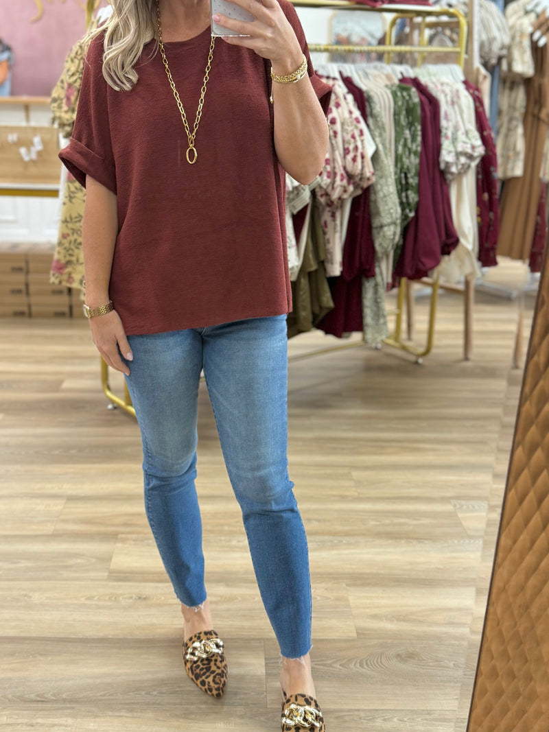 Dolman Sleeve Solid Top