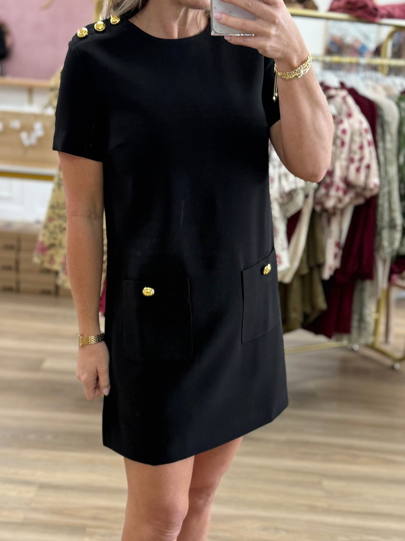 Black Dress w/Gold Buttons Black Dress w/Gold Buttons
