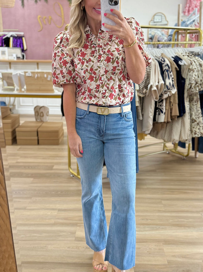 Ecru Floral Top