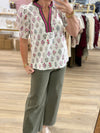 Floral Print V-Neck Top