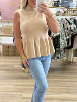 Latte Mock Neck Top
