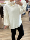 Mock Neck Solid Sweater
