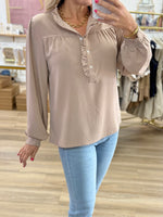 Solid Top w/Ruffle Detail