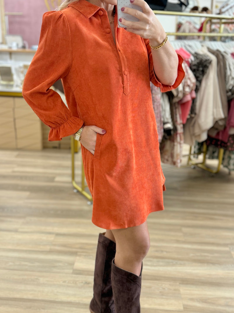 Joy Joy - Burnt Orange Dress