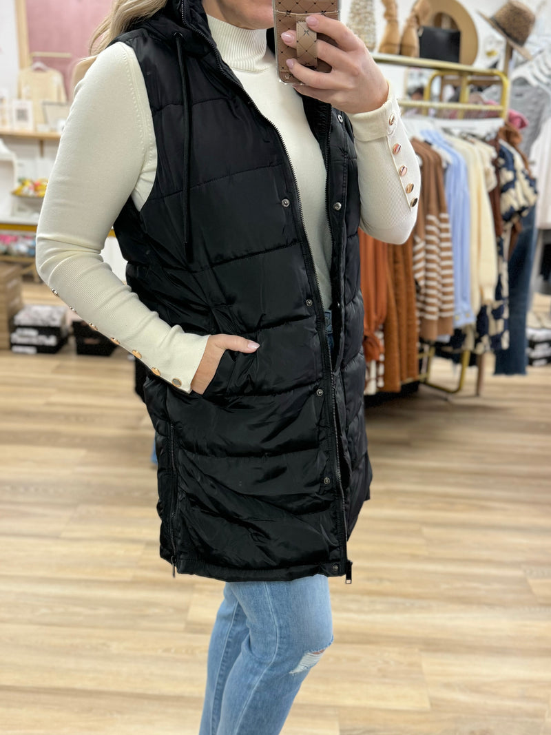 Black Puffer Vest