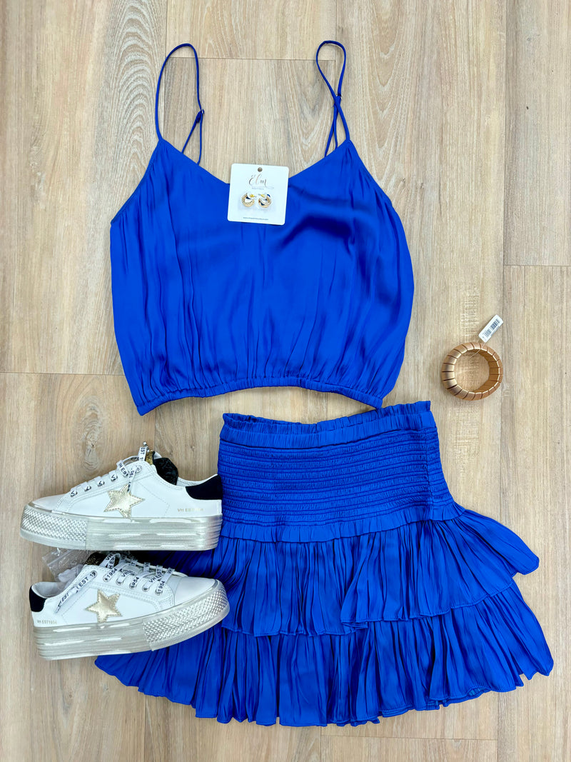 Royal Blue Satin Cami