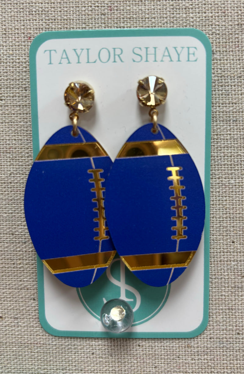 Blue/Gold Mirror Football