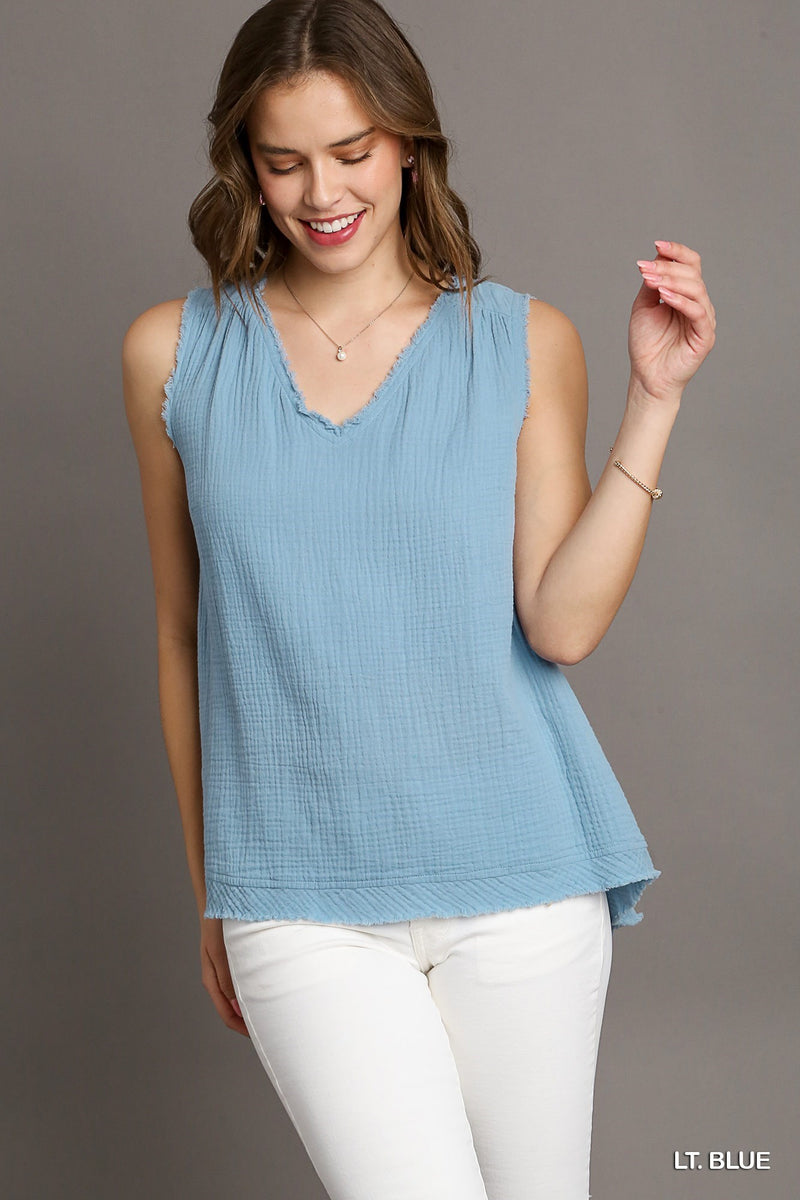 Gauze Sleeveless Top