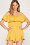 Gold Satin Romper