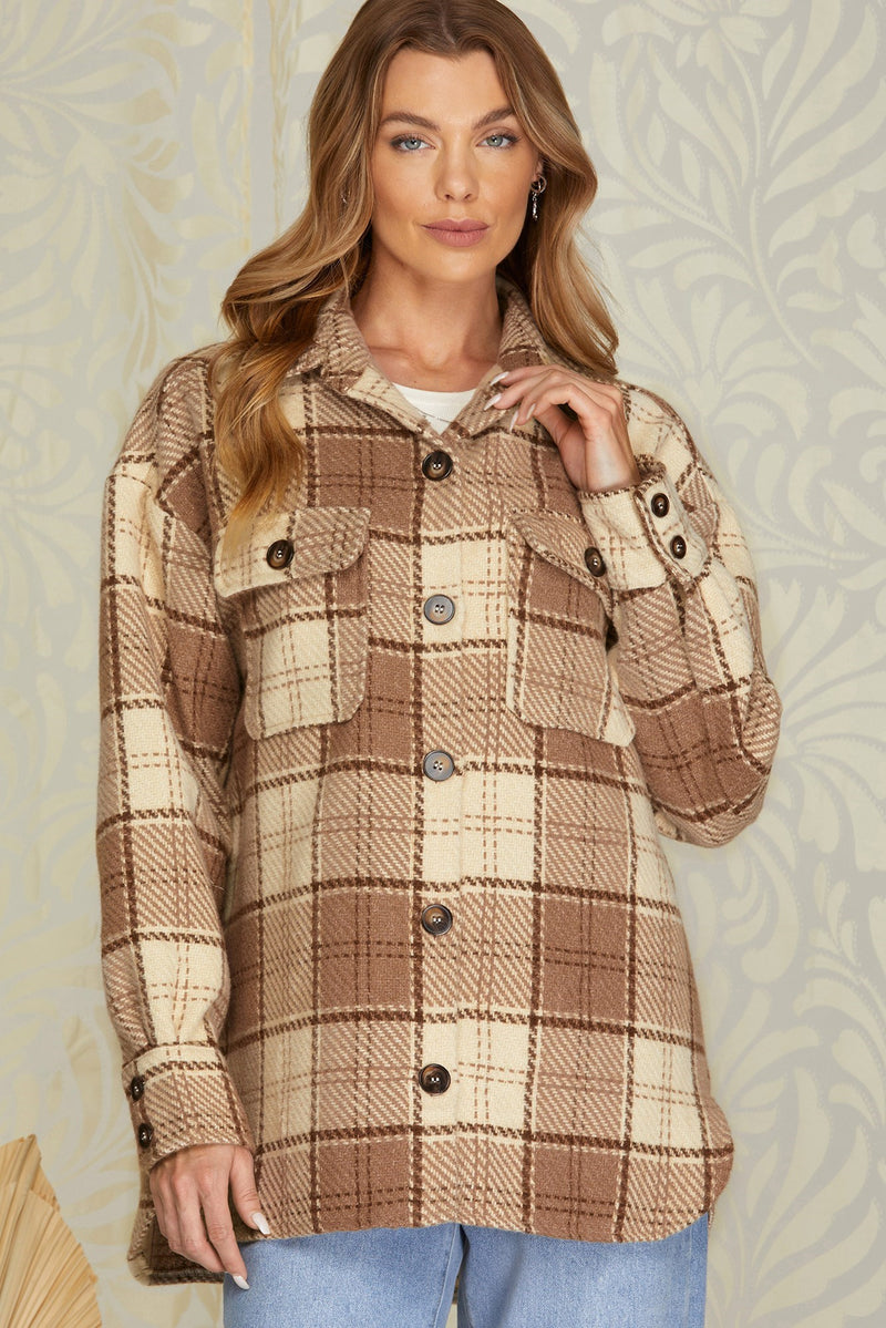 Brown Plaid Shacket