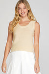 Cream Sleeveless Sweater