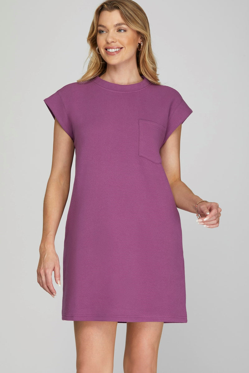 Purple T-Shirt Dress