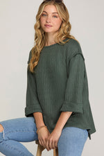 3/4 Sleeve Solid Top