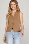 Gold Button Sweater Vest