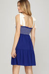 Royal Blue Tiered Dress