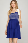Royal Blue Tiered Dress