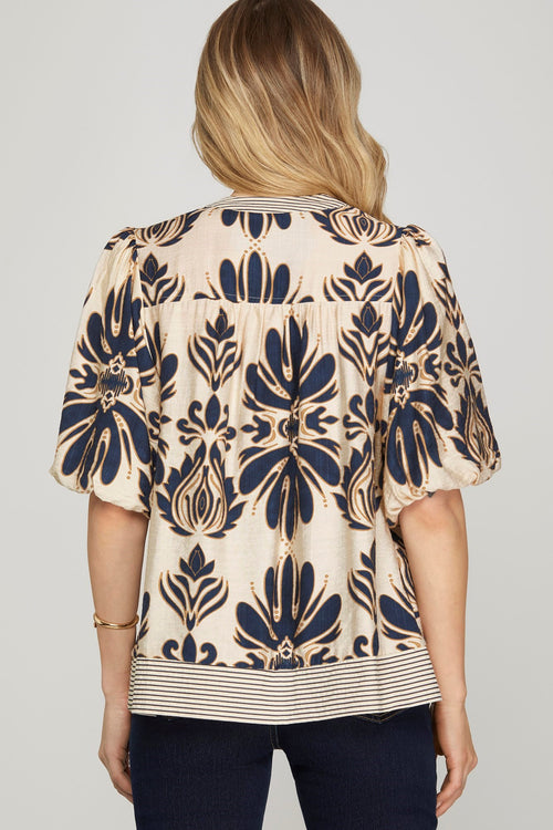 Bubble Sleeve Top