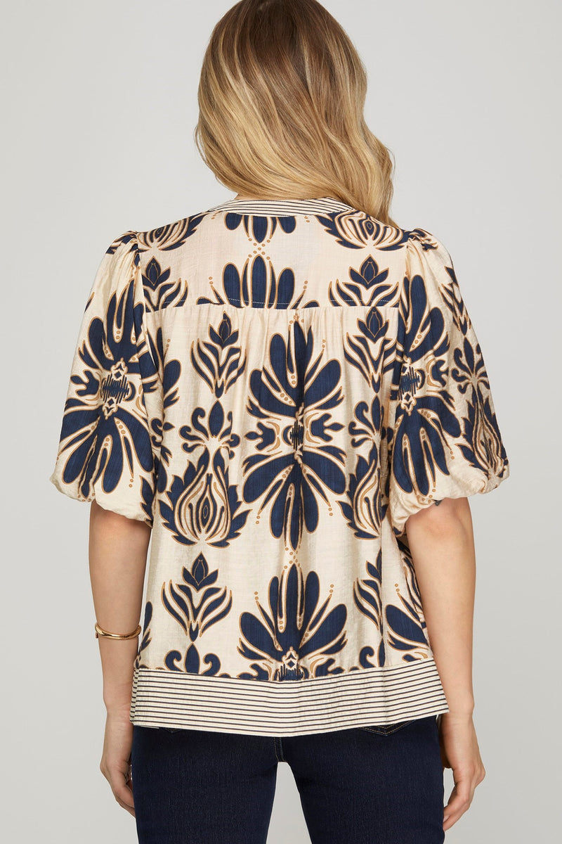 Bubble Sleeve Top