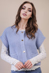 Blue Sweater w/Gold Buttons