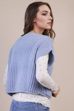 Blue Sweater w/Gold Buttons