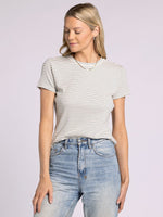 T&S Cream Navy Tee