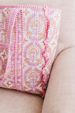 Dahlia Large Quilted Ruffle Tote