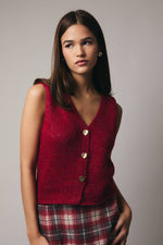 Red Lurex Vest