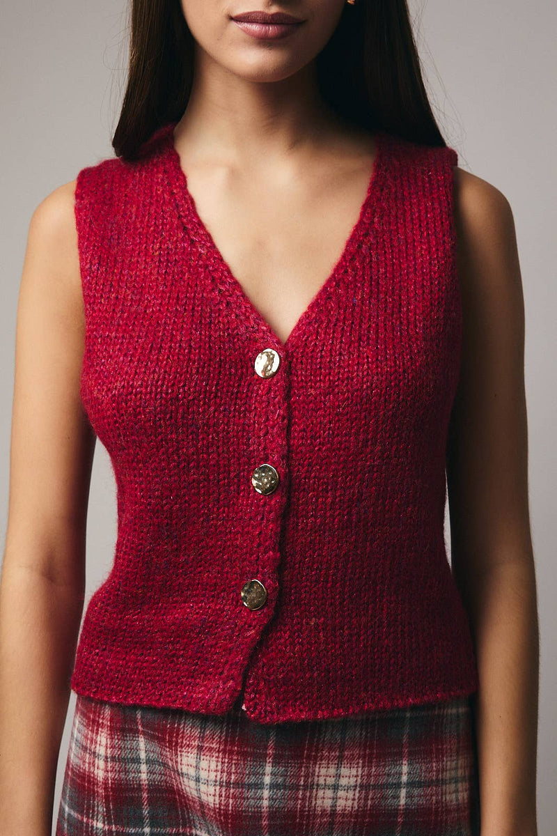 Red Lurex Vest