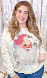 Vintage Santa Rhinestone Sweatshirt
