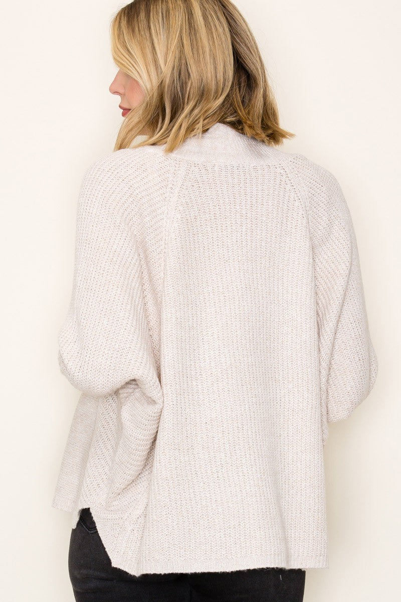 Oatmeal Dolman Sleeve Cardigan