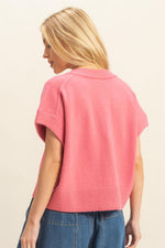 Pink Oversized Sweater Vest