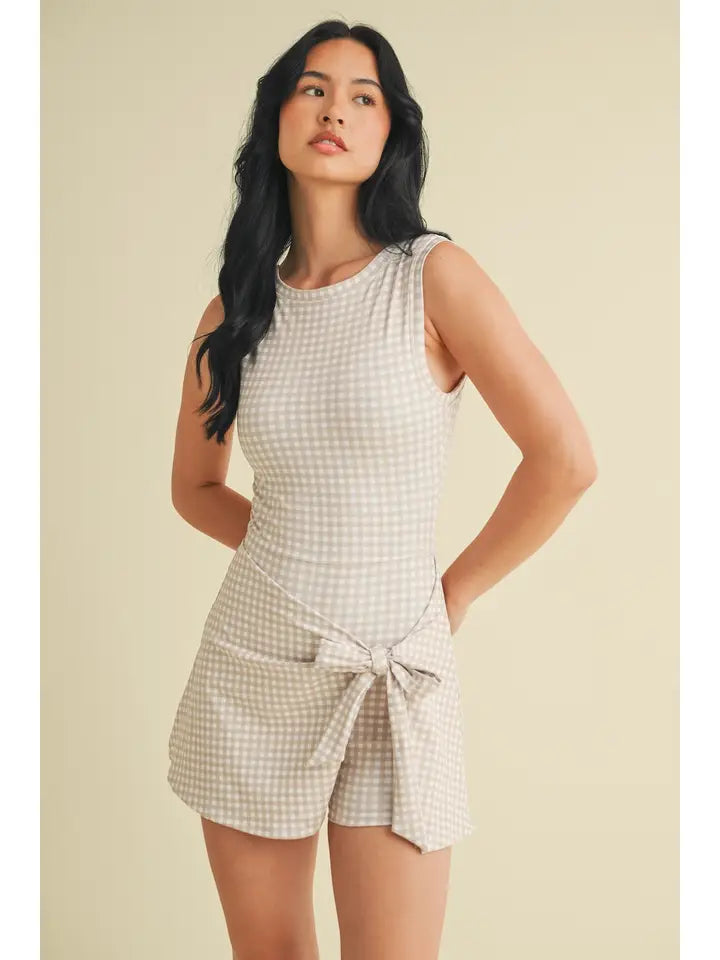 Sleeveless Wrap Tie Front Dress