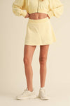 Pale Yellow Mini Skort