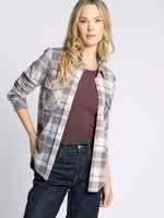 T&S Long Sleeve Plaid Shirt