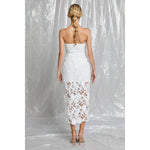 White Lace Midi Dress