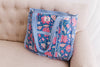 Seascape Large Quilted Ruffle Tote