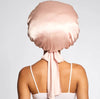 Adjustable Satin Bonnet- Blush