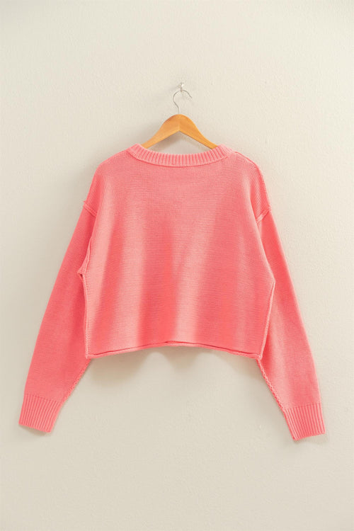 Cropped Pink Sweater