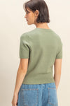 Short Sleeve Knit Sweater