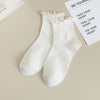 Ruffle Trim Crew Socks