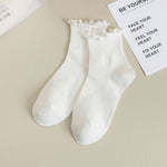Ruffle Trim Crew Socks