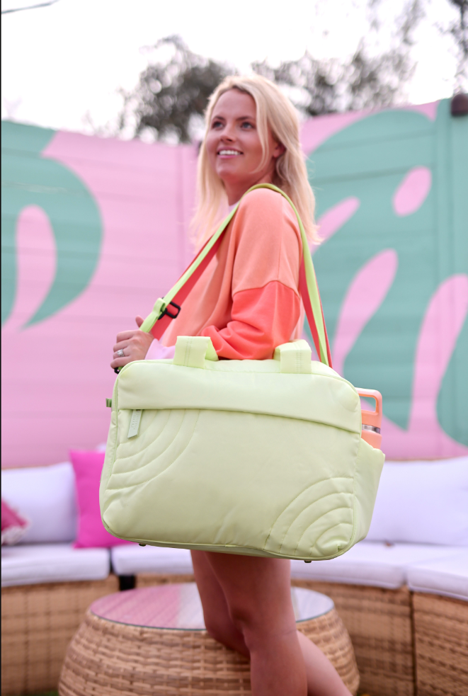 Modern Puffer Duffle - Lime