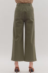 Olive Cropped Pants