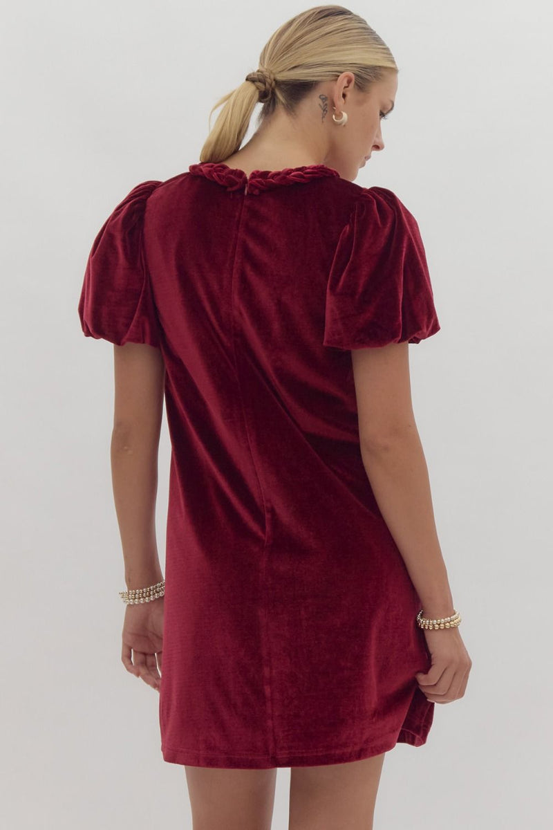 Garnet Velvet Dress