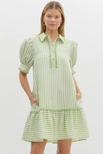 Green Stripe Dress