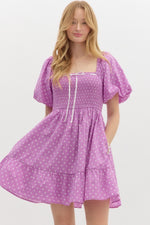 Lilac Polka Dot Dress