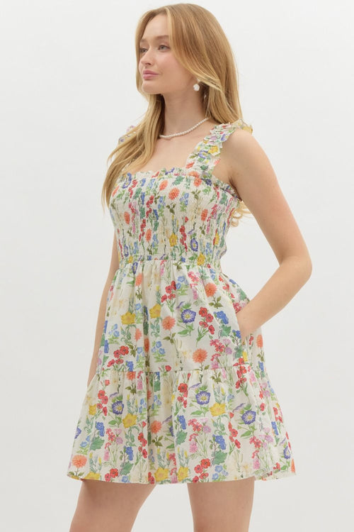 Multi Colored Floral Dress