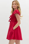 Red Smocked Dress